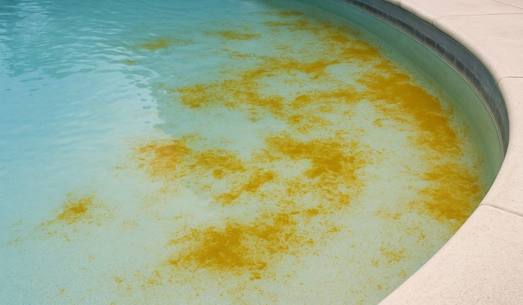 Mustard Algae in Pool